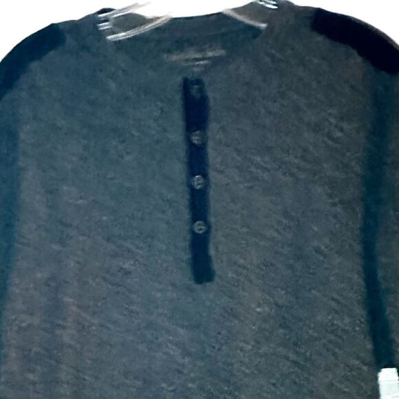 Calvin Klein Jeans Mens Medium Henley Shirt 41S2711 Heathered Gray NWT NEW Top - Picture 3 of 14